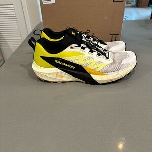 Salomon Yellow and Black Athletic Shoes with Cushioned Midsole